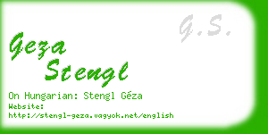 geza stengl business card